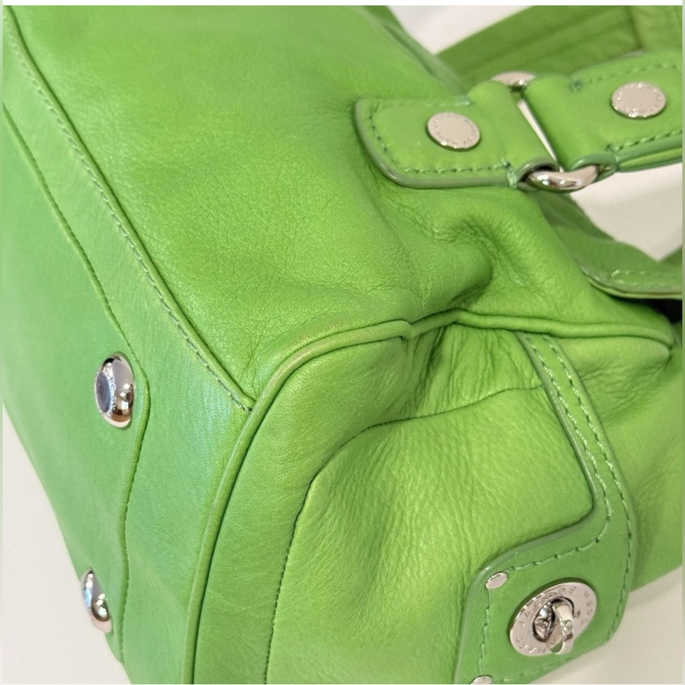 Marc by Marc Jacobs Lime Kelly Green Leather Shoulder Bag GUC - Picture 6 of 15